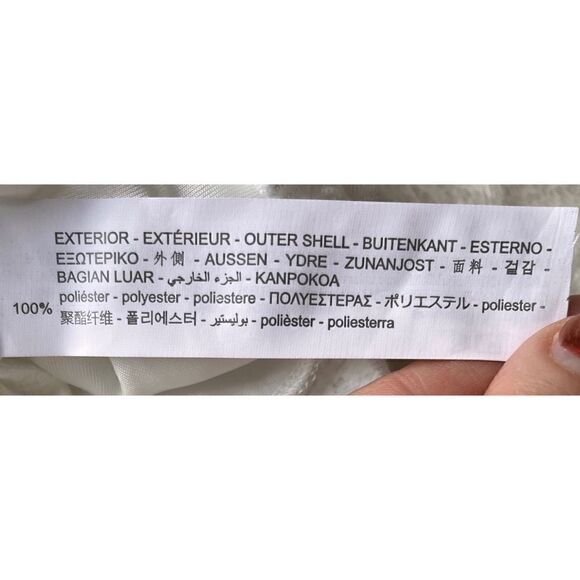 NWOT Zara White Tulle Eyelet Lace Tie Front Crop Top, Size Small - Picture 14 of 15